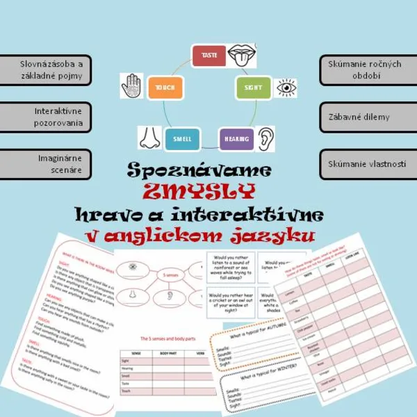 The 5 senses - Slovná zásoba a konverzačné témy