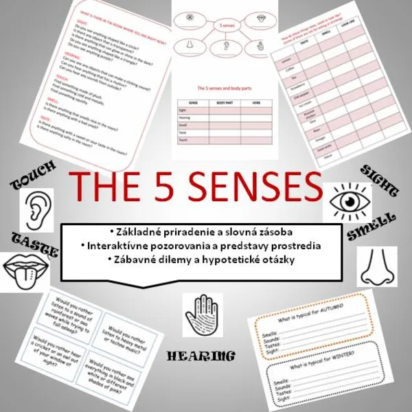 The 5 senses - Slovná zásoba a konverzačné témy