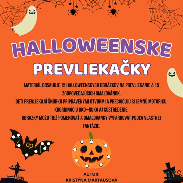 Strašidelné prevliekanie - Halloweenske obrázky a omaľovánky 🎃🧵