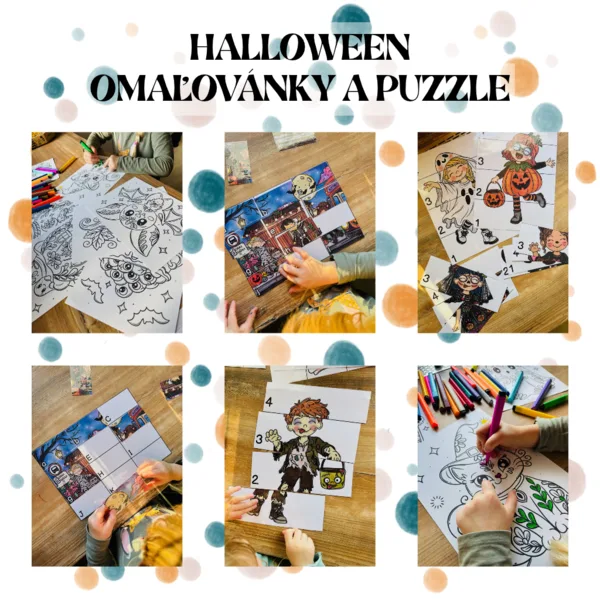 Halloween - omaľovánky a puzzle