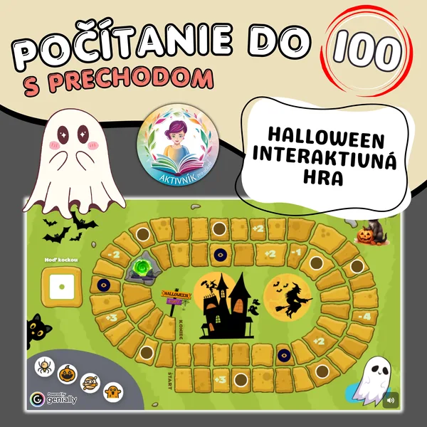 HALLOWEEN – INTERAKTÍVNA HRA (POČÍTANIE DO 100 S PRECHODOM)