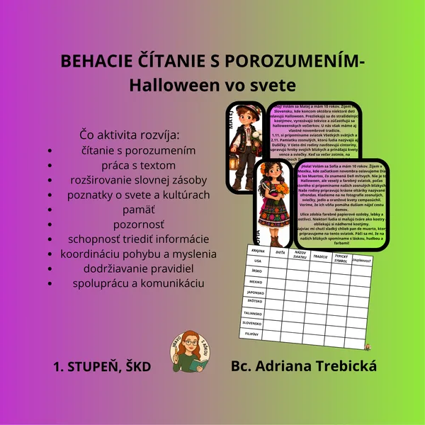 Halloween vo svete- behacie čítanie s porozumením
