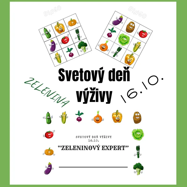 Svetový deň výživy - zelenina