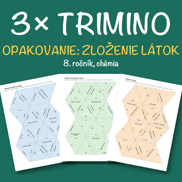 Trimino na opakovanie: zloženie látok (8. ročník)