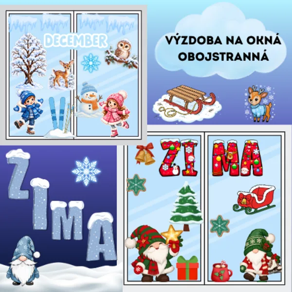 ❄️ ZIMA – ZIMNÁ A VIANOČNÁ VÝZDOBA OKIEN 🎄