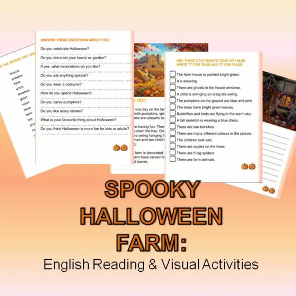 SPOOKY FARM: English Reading & Visual Activities
