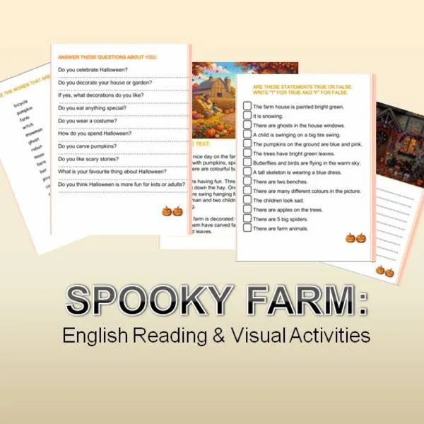 SPOOKY FARM: English Reading & Visual Activities