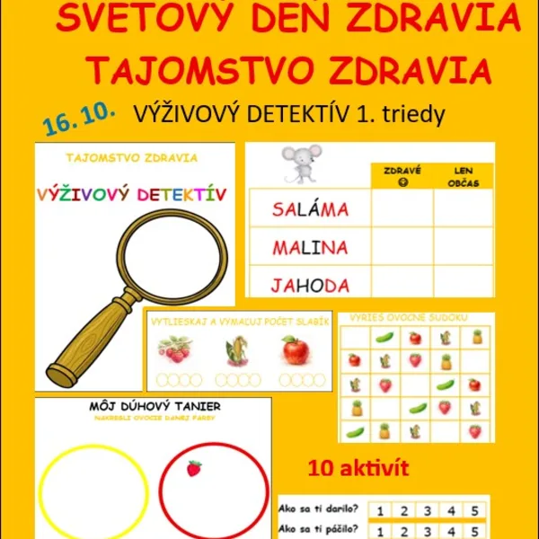 Svetový deň výživy: Výživový detektív 1. triedy - KNIŽKA