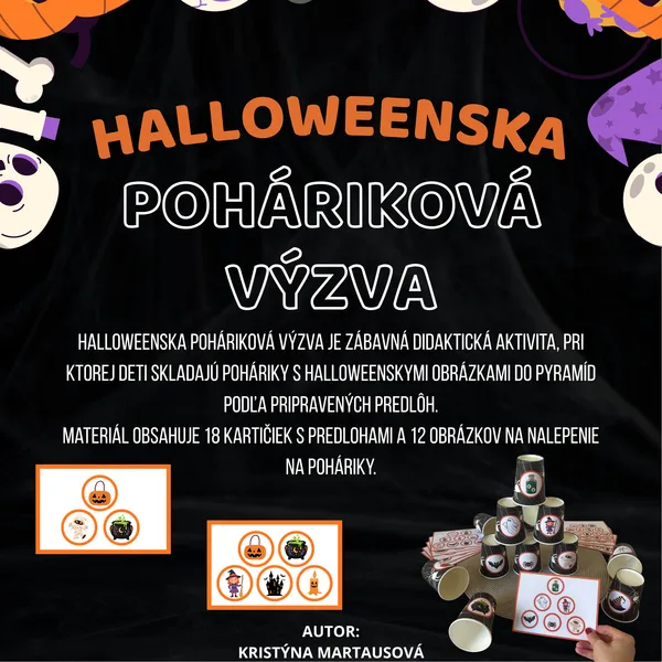 Halloweenska poháriková výzva - Skladanie podľa predlôh 👻