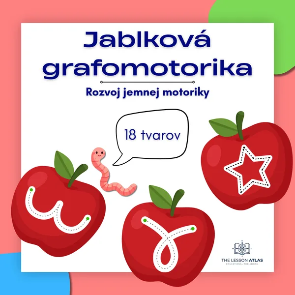 Jablková grafomotorika: Hravé obťahovanie tvarov a rozvoj jemnej motoriky