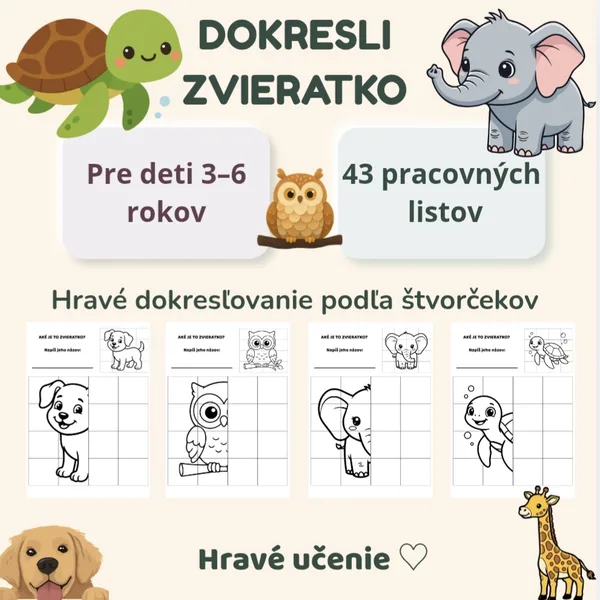 🐾 DOKRESLI ZVIERATKO