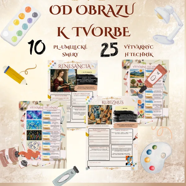 Od obrazu k tvorbe/ PL umelecké smery a výtvarné techniky
