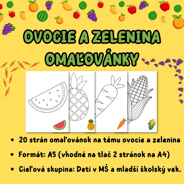 OMAĽOVÁNKY – OVOCIE A ZELENINA