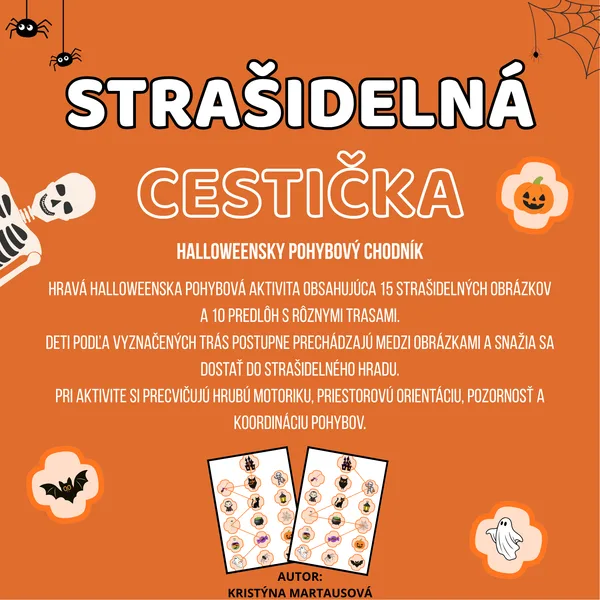 Strašidelná cestička - Halloweensky pohybový chodníček 🎃