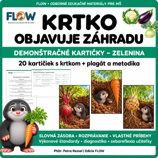 Krtko objavuje záhradu - téma ZELENINA