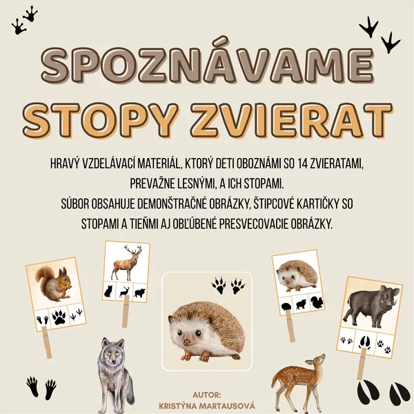 Zvieratá a ich stopy - Hravé spoznávanie zvierat 🦊 🐾