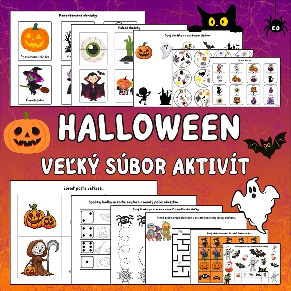 HALLOWEEN - Veľký súbor aktivít