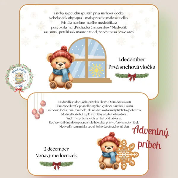 Medvedíkov vianočný advent – rozprávkové čítanie na každý deň