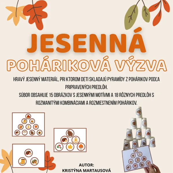 Jesenná poháriková výzva - Skladanie podľa predlohy 🍁