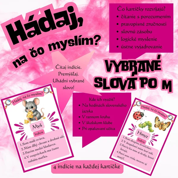 Hádaj, na čo myslím? - Vybrané slová po M