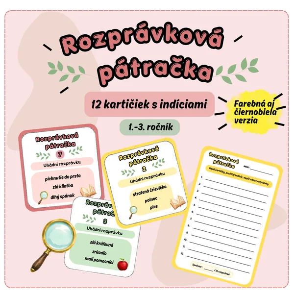 Rozprávková pátračka – Uhádni rozprávku podľa indícií (1. – 3. ročník)
