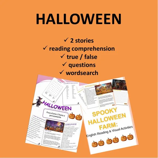 Halloween - 2 texts: English Reading & Visual Activities