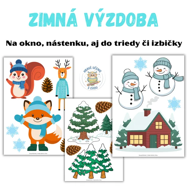 Čarovná zimná výzdoba – balíček 10 strán A4
