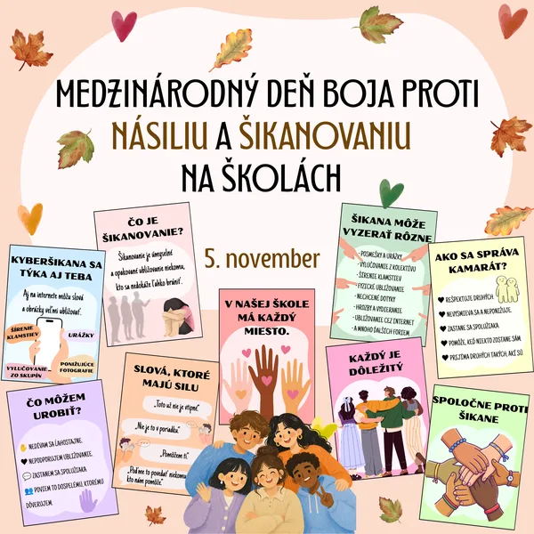 Medzinárodný deň boja proti násiliu a šikanovaniu na školách - 5.november