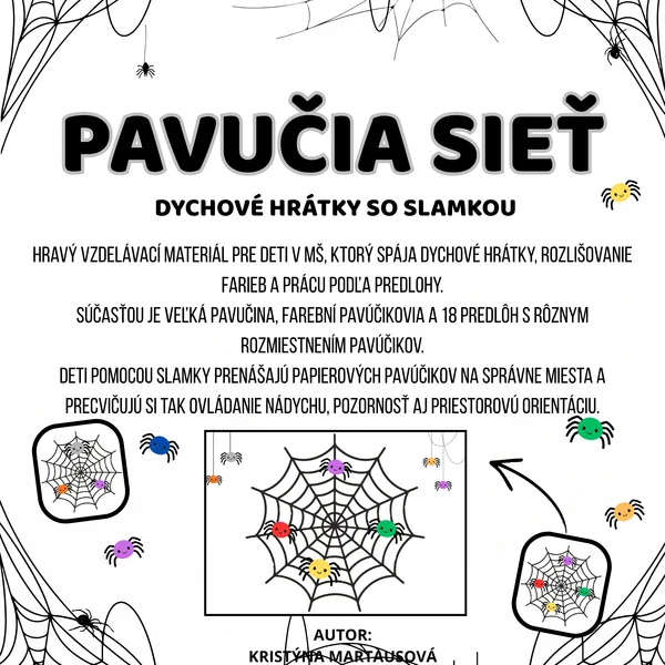 Pavučia sieť - Dychové hrátky so slamkou 🕷️ 🕸️