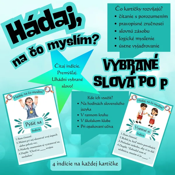 Hádaj, na čo myslím? - Vybrané slová po P