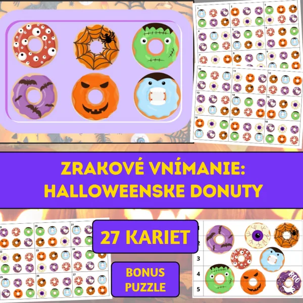 Zrakové vnímanie: Halloweenske donuty