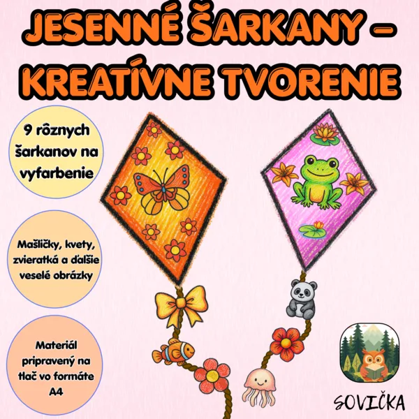JESENNÉ ŠARKANY – KREATÍVNE TVORENIE | 9 ŠARKANOV