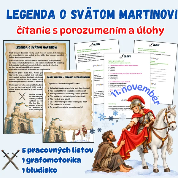 Svätý Martin – čítanie s porozumením a zábavné úlohy
