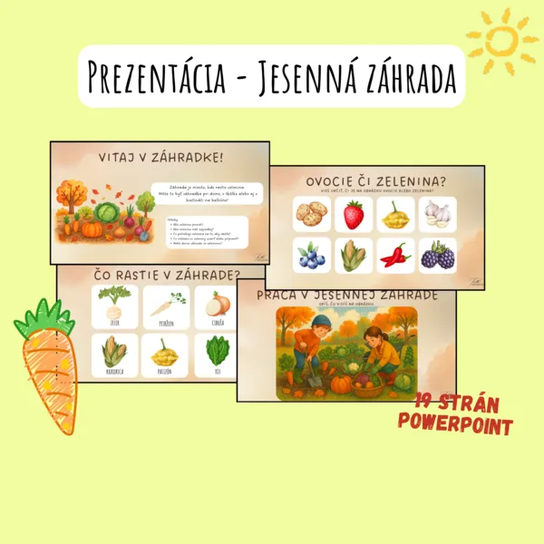 Interaktívna prezentácia - Jesenná záhrada