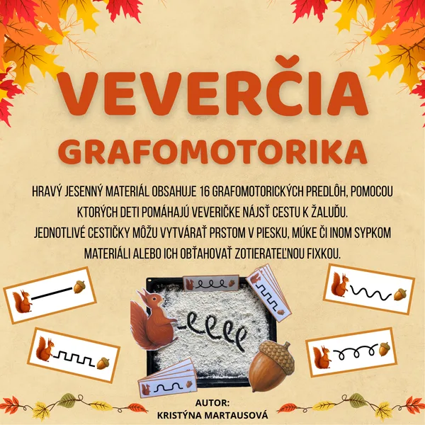 Veveričkine cestičky - Grafomotorika v piesku 🐿️