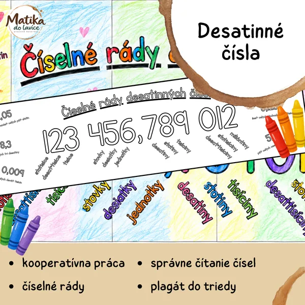 Desatinné čísla – číselné rády | kooperatívny obraz