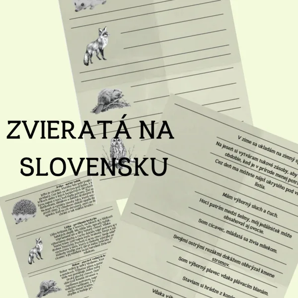 Čítanie s porozumením - Zvieratá na Slovensku