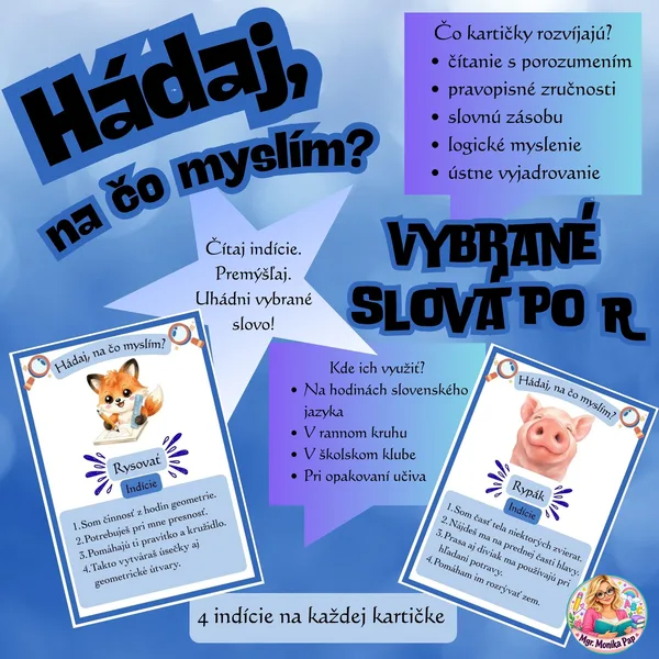 Hádaj, na čo myslím? - Vybrané slová po R