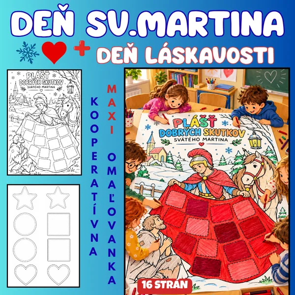 SVÄTÝ MARTIN - kooperatívna omaľovanka