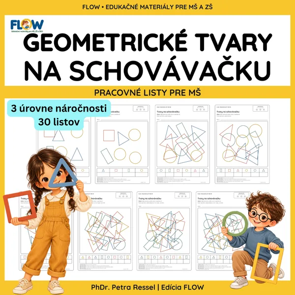 Geometrické tvary na schovávačku - pracovný zošit