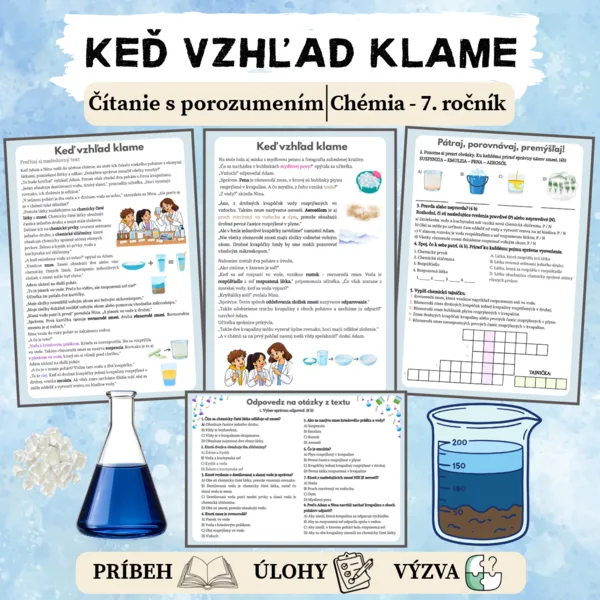 Keď vzhľad klame - Čítanie s porozumením (Chemicky čisté látky a zmesi)