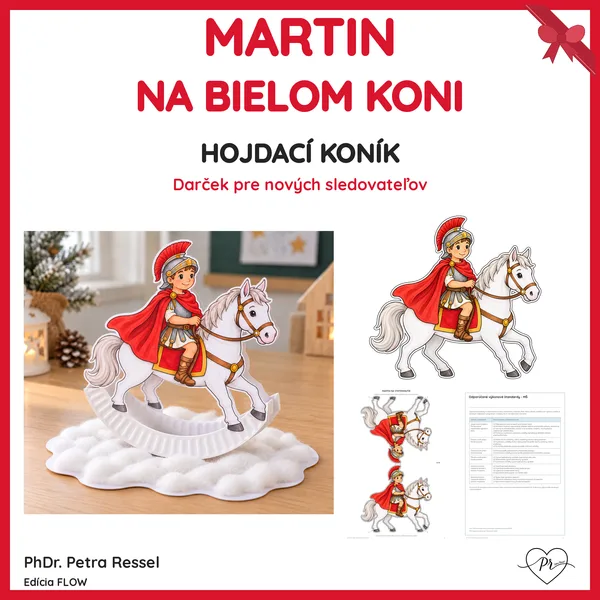 Martin na bielom koni - hojdací koník / darček pre nových sledovateľov