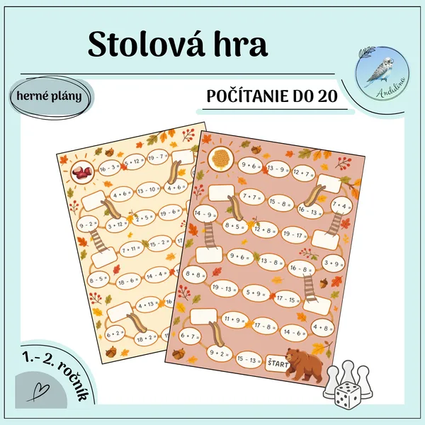 Stolová hra - počítanie do 20