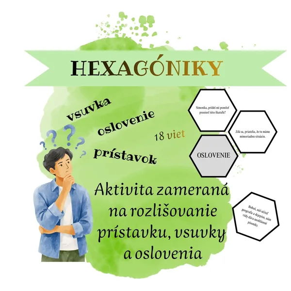 Hexagóniky - prístavok, vsuvka, oslovenie
